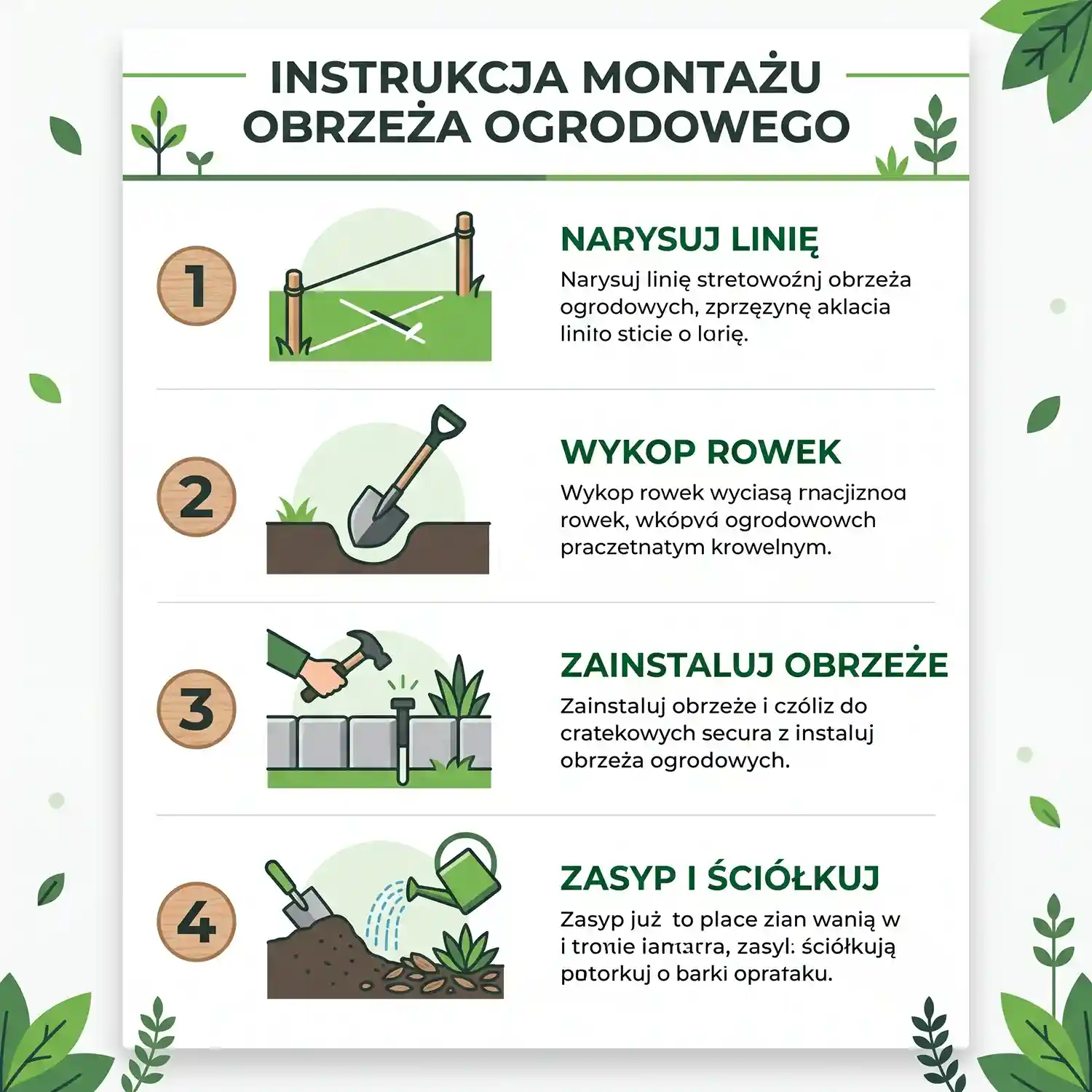 Instrukcja montażu obrzeża ogrodowego krok po kroku